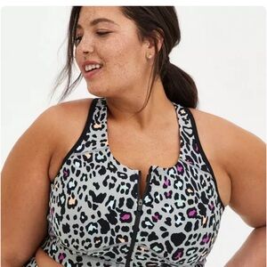 Torrid Active Multicolor Zip-Front Sports Bra